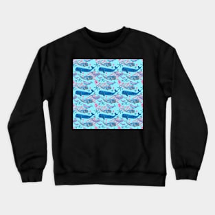 Sealife watercolour- blue Crewneck Sweatshirt